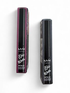 🟢3/$25 NYX Metallic Liquid Liners Epic Wear Waterproof in Fuschia Metal,Gunmetal